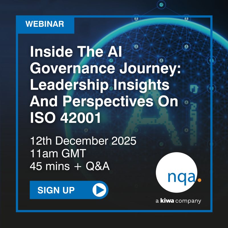 Graphic of ISO 42001 Webinar Detail 